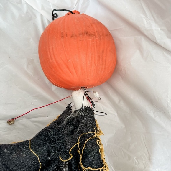 VTG Pumpkin Halloween‎ Pumpkin Ghost decor plastic 90's Spooky Skeleton - Picture 5 of 9